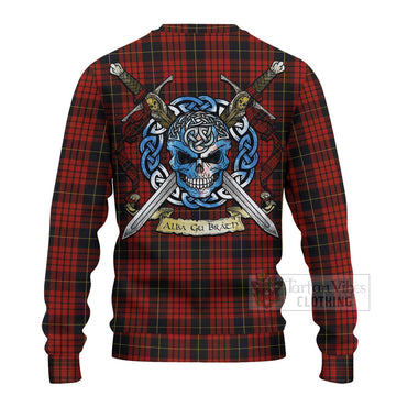 MacQueen (McQueen) Tartan Ugly Sweater with Family Crest Celtic Skull Style