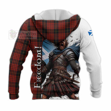 MacQueen (McQueen) Crest Tartan Knitted Hoodie Inspired by the Freedom of Scottish Warrior