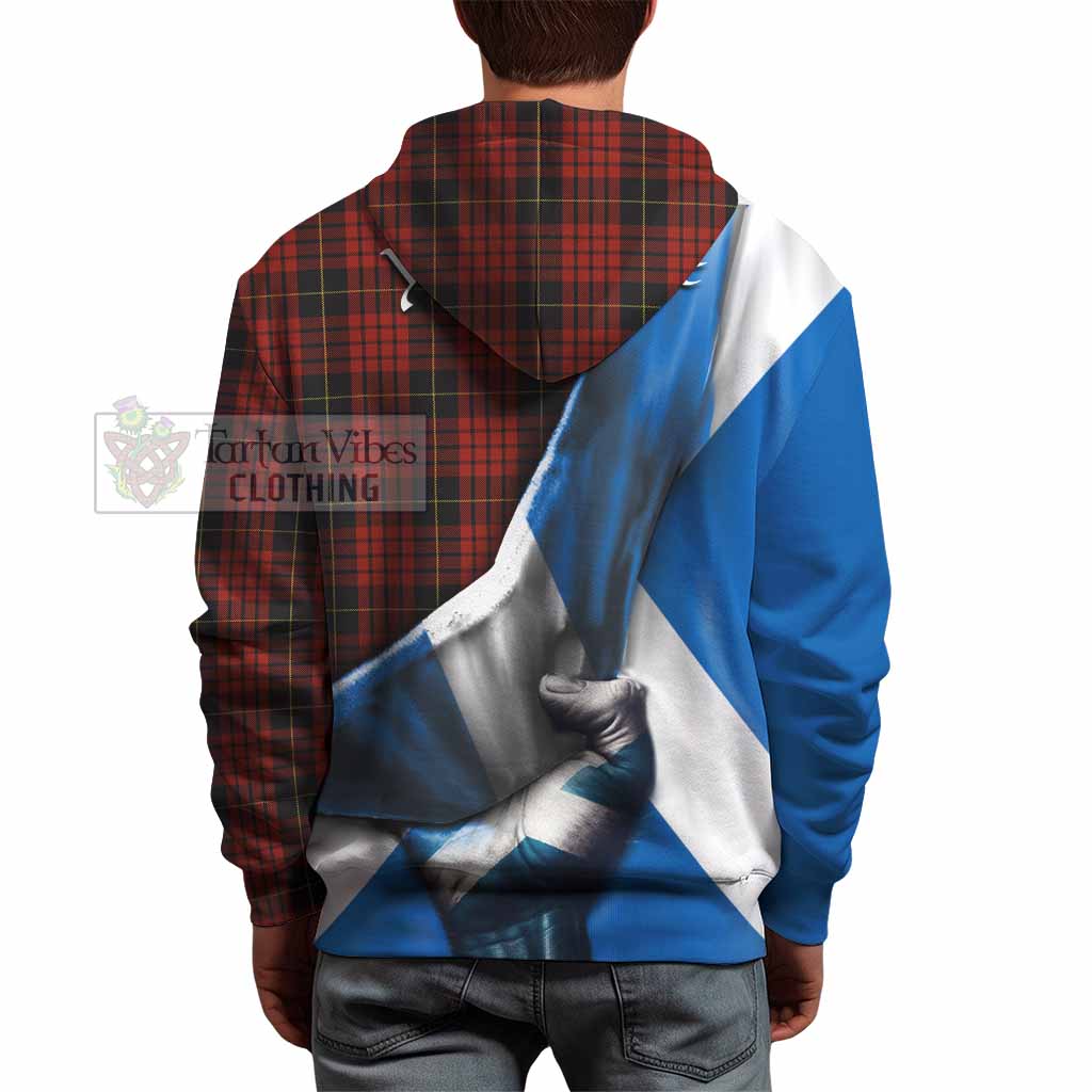 Tartan Vibes Clothing MacQueen (McQueen) Tartan Hoodie with Family Crest Scotland Patriotic Style