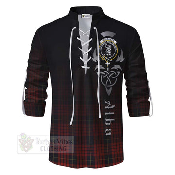 MacQueen (McQueen) Tartan Ghillie Kilt Shirt Featuring Alba Gu Brath Family Crest Celtic Inspired