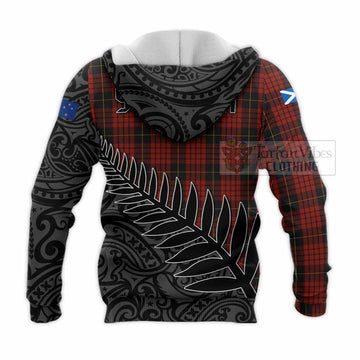 MacQueen (McQueen) Crest Tartan Knitted Hoodie with New Zealand Silver Fern Half Style