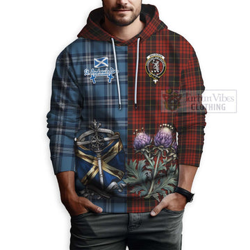 MacQueen (McQueen) Tartan Hoodie Happy St. Andrew's Day Half Tartan Style