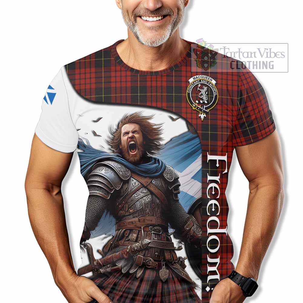 MacQueen (McQueen) Crest Tartan T-Shirt Inspired by the Freedom of Scottish Warrior