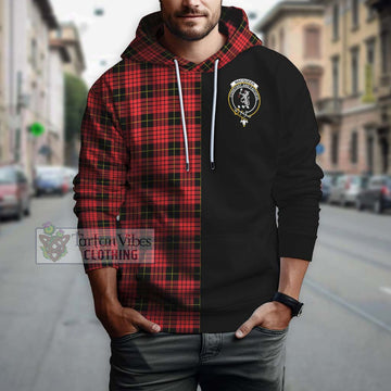 MacQueen Modern Tartan Hoodie with Family Crest and Half Of Me Style