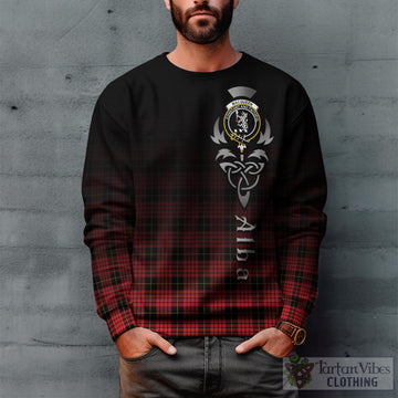 MacQueen Modern Tartan Sweatshirt Featuring Alba Gu Brath Family Crest Celtic Inspired