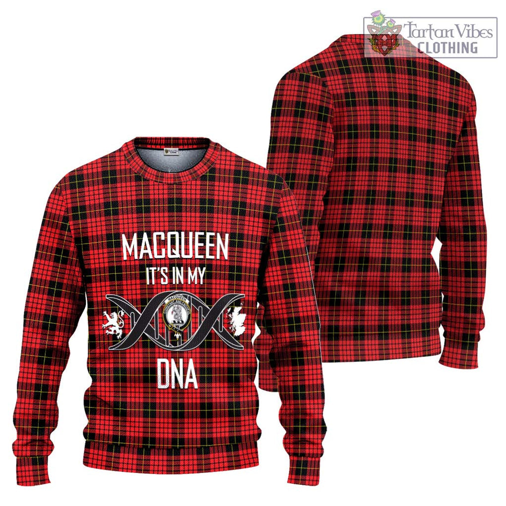 MacQueen Modern Tartan Knitted Sweater with Family Crest DNA In Me Style Unisex - Tartanvibesclothing Shop