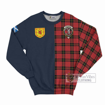 MacQueen Modern Tartan Sweatshirt Alba with Scottish Lion Royal Arm Half Style