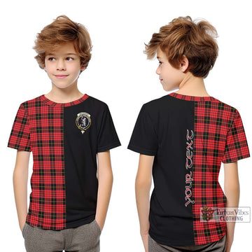 MacQueen Modern Tartan Kid T-Shirt with Family Crest and Half Of Me Style