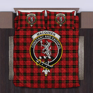 MacQueen Modern Tartan Quilt Bed Set with Family Crest