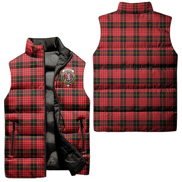 MacQueen Modern Tartan Sleeveless Puffer Jacket with Family Crest