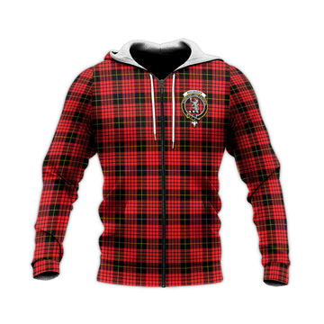 MacQueen Modern Tartan Knitted Hoodie with Family Crest