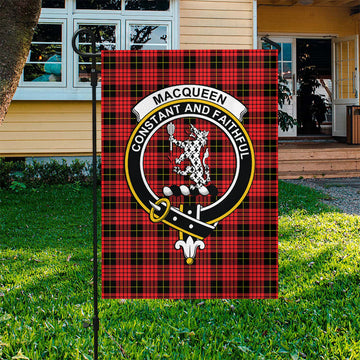 MacQueen Modern Tartan Flag with Family Crest