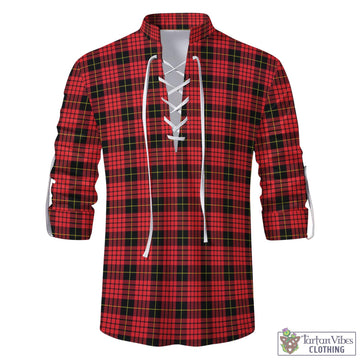 MacQueen Modern Tartan Men's Scottish Traditional Jacobite Ghillie Kilt Shirt