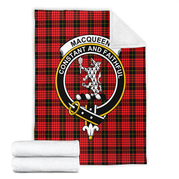 MacQueen Modern Tartan Blanket with Family Crest