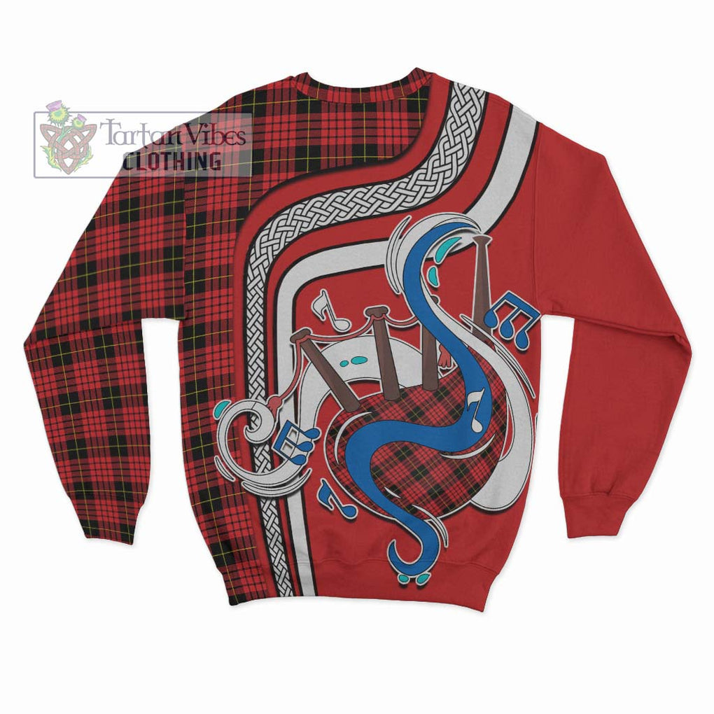 Tartan Vibes Clothing MacQueen Modern Tartan Sweatshirt with Epic Bagpipe Style