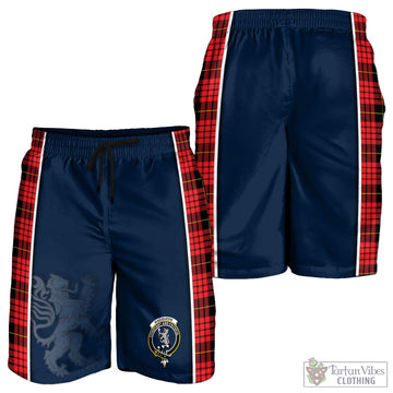 MacQueen Modern Tartan Men's Shorts with Family Crest and Lion Rampant Vibes Sport Style