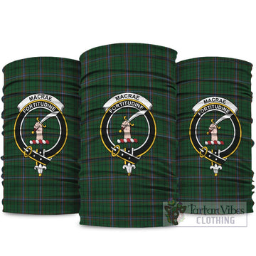 MacRae (McRae) Tartan Neck Gaiters, Tartan Bandanas, Tartan Head Band with Family Crest