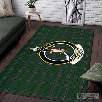 MacRae (McRae) Tartan Area Rug with Family Crest