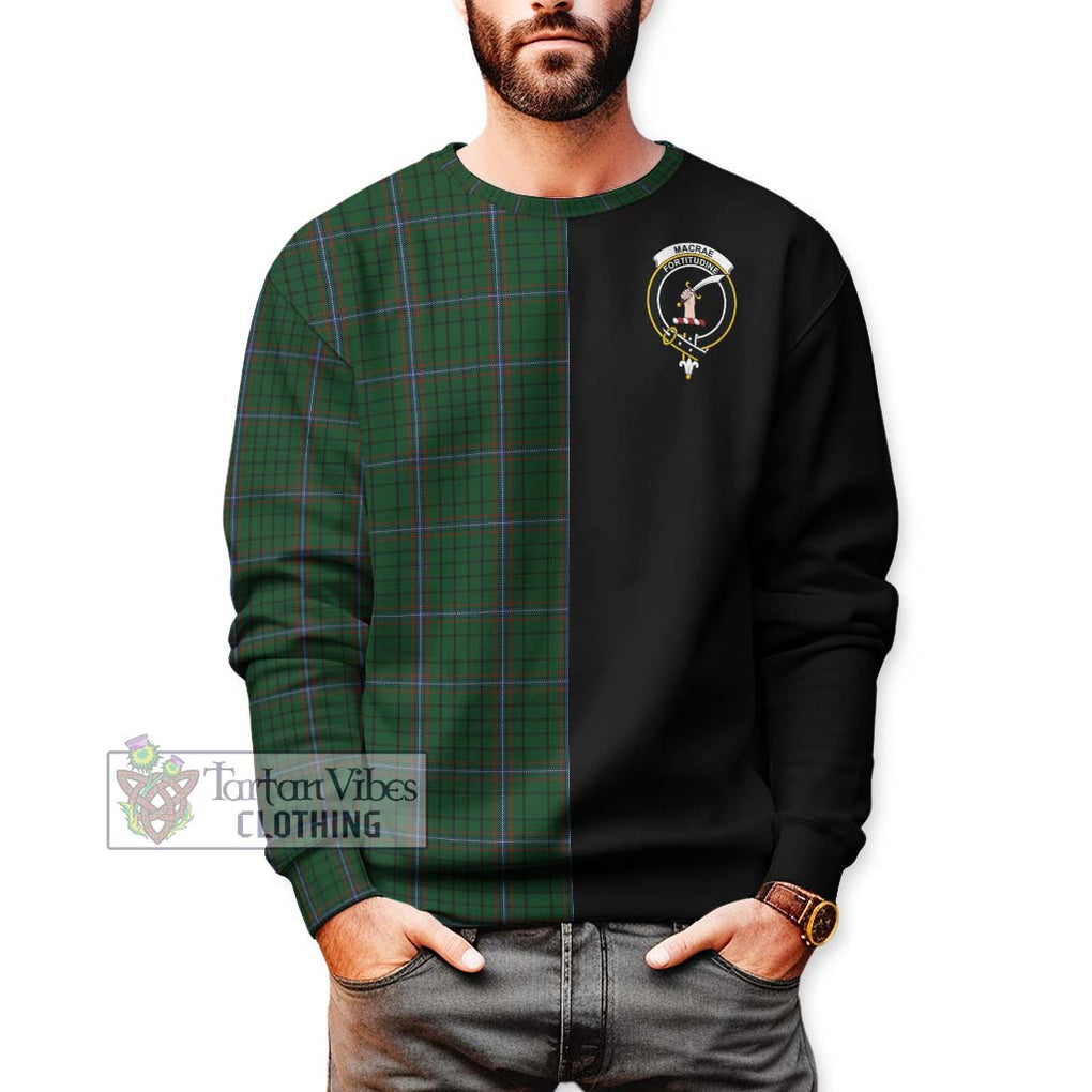 MacRae (McRae) Tartan Sweatshirt with Family Crest and Half Of Me Style Unisex - Tartanvibesclothing Shop