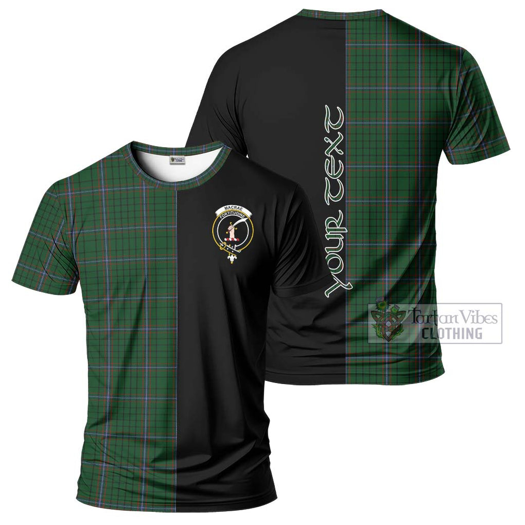 MacRae (McRae) Tartan T-Shirt with Family Crest and Half Of Me Style Kid's Shirt - Tartanvibesclothing Shop