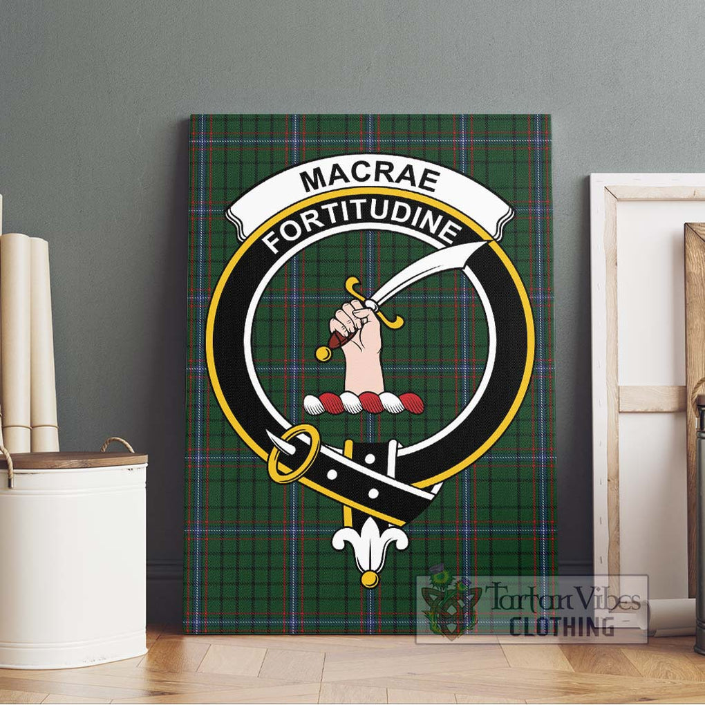 MacRae (McRae) Tartan Canvas Print Wall Art with Family Crest Without Frame - Tartan Vibes Clothing