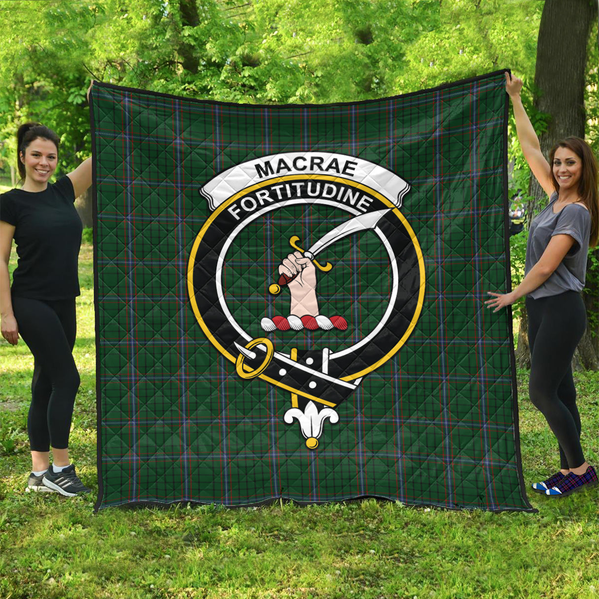 macrae-tartan-quilt-with-family-crest