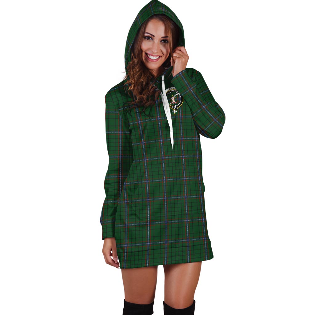 MacRae (McRae) Tartan Hoodie Dress with Family Crest - Tartan Vibes Clothing