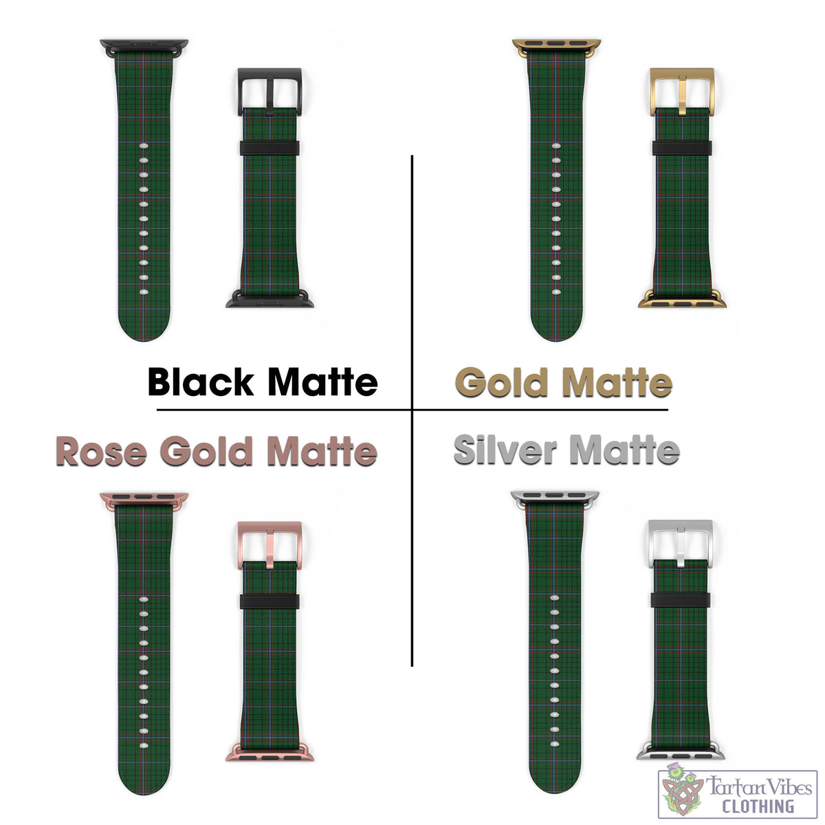 MacRae (McRae) Tartan Watch Band 42 - 45 mm - Tartan Vibes Clothing