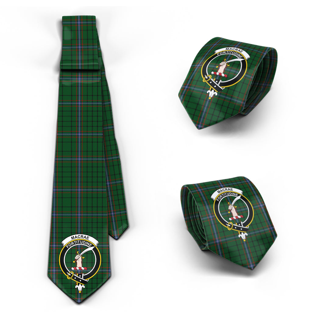 MacRae (McRae) Tartan Classic Necktie with Family Crest Necktie One Size - Tartan Vibes Clothing