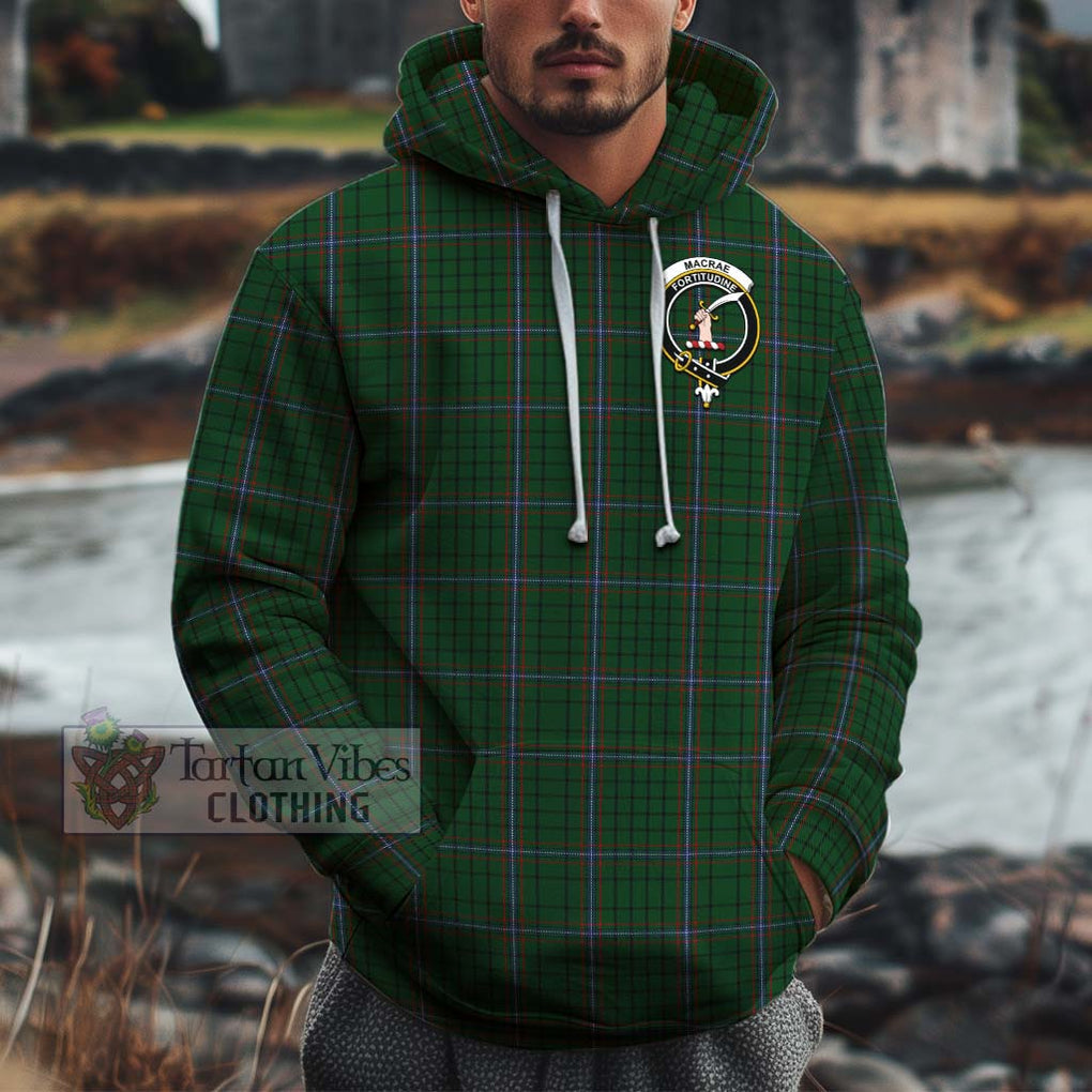 MacRae (McRae) Tartan Cotton Hoodie with Family Crest Pullover Hoodie XS - Tartan Vibes Clothing