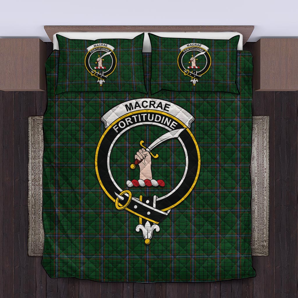 MacRae (McRae) Tartan Quilt Bed Set with Family Crest Twin - Tartan Vibes Clothing