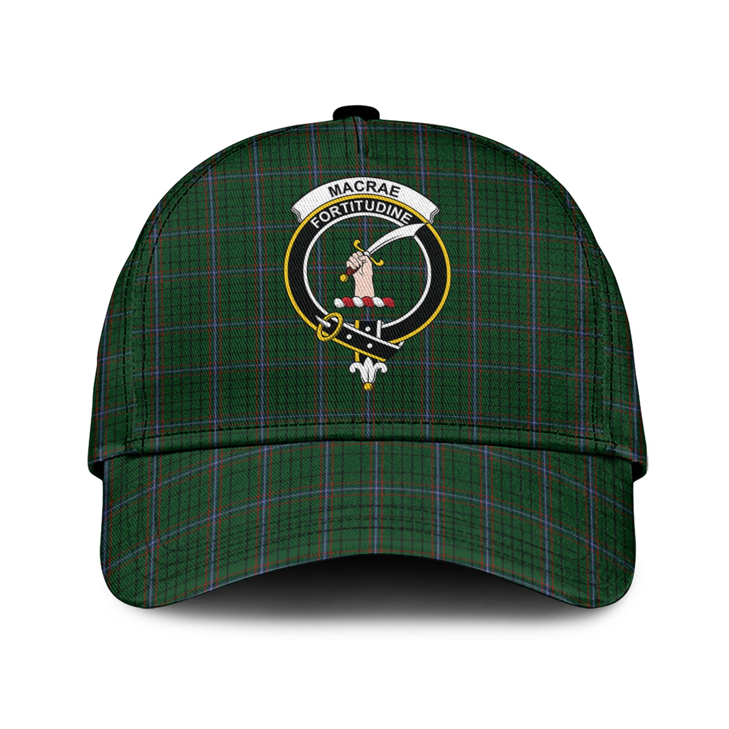 MacRae (McRae) Tartan Classic Cap with Family Crest Classic Cap Universal Fit - Tartan Vibes Clothing