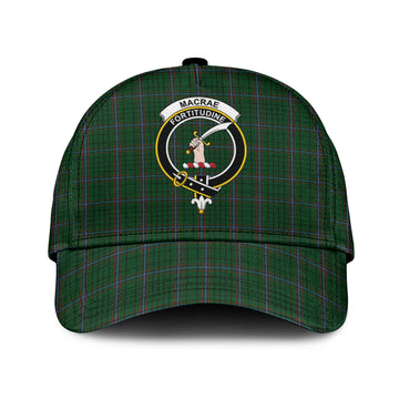 MacRae (McRae) Tartan Classic Cap with Family Crest