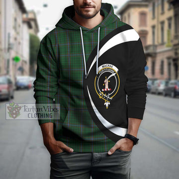 MacRae (McRae) Tartan Hoodie with Family Crest Circle Style