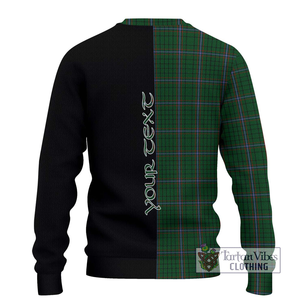 MacRae (McRae) Tartan Knitted Sweater with Family Crest and Half Of Me Style - Tartanvibesclothing Shop