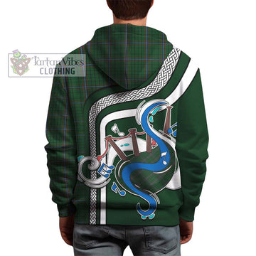 MacRae (McRae) Tartan Hoodie with Epic Bagpipe Style