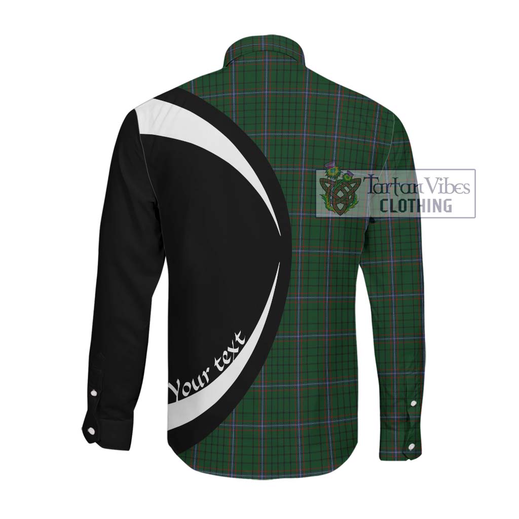 MacRae (McRae) Tartan Long Sleeve Button Up with Family Crest Circle Style Men's Shirt - Tartan Vibes Clothing