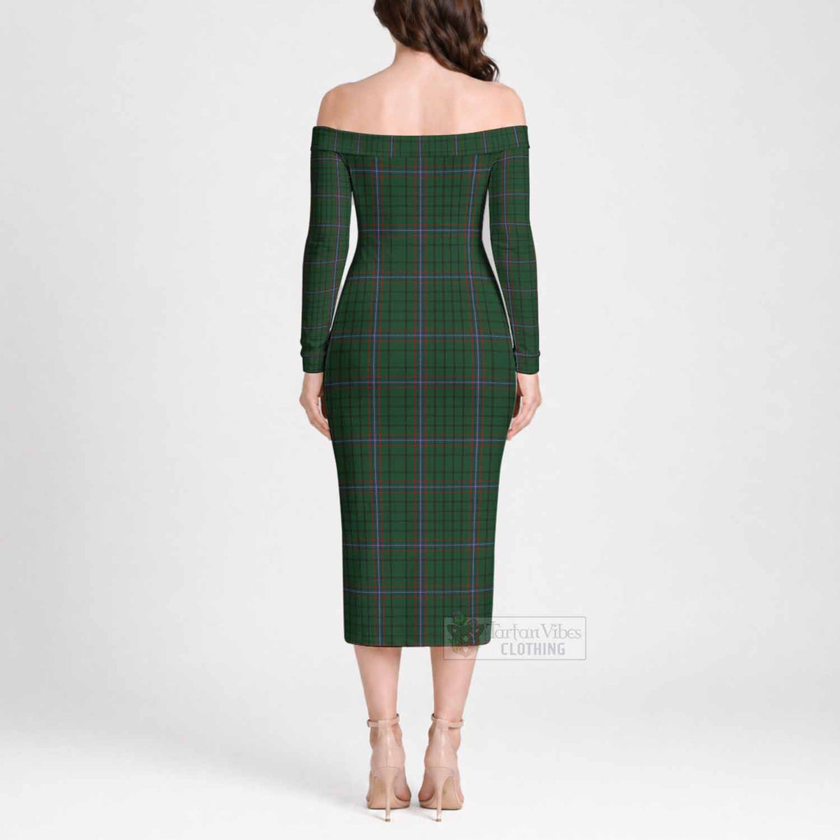 MacRae (McRae) Tartan Off Shoulder Lady Dress - Tartan Vibes Clothing