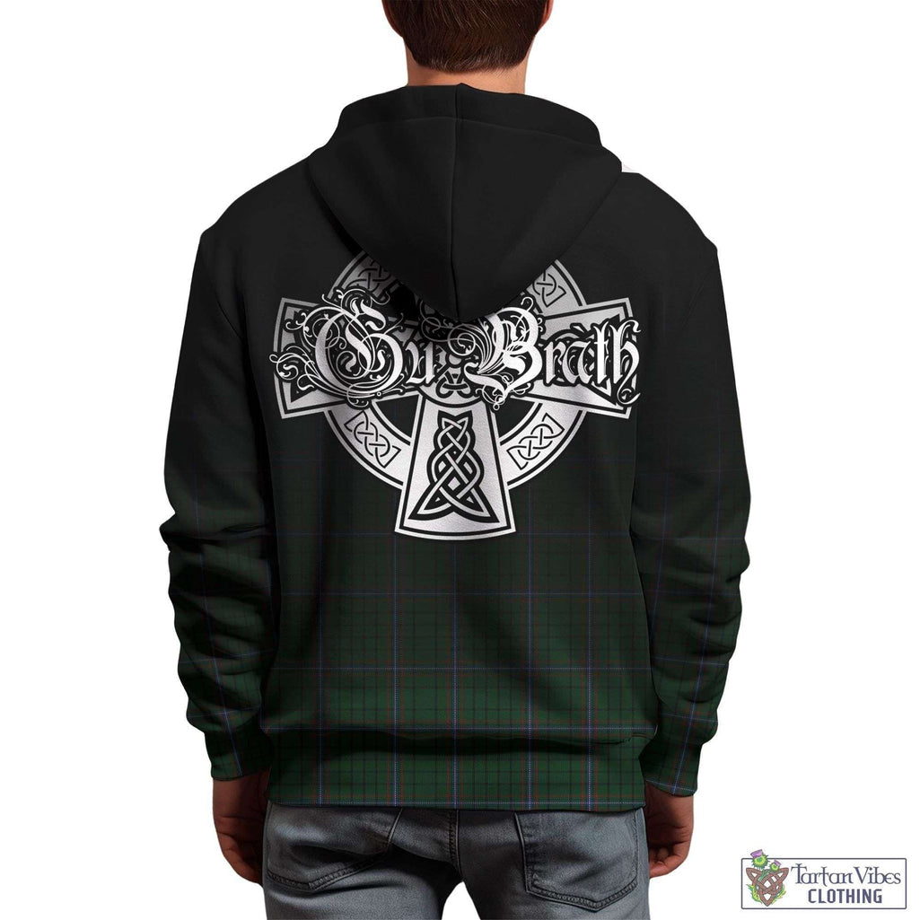 Tartan Vibes Clothing MacRae Tartan Hoodie Featuring Alba Gu Brath Family Crest Celtic Inspired