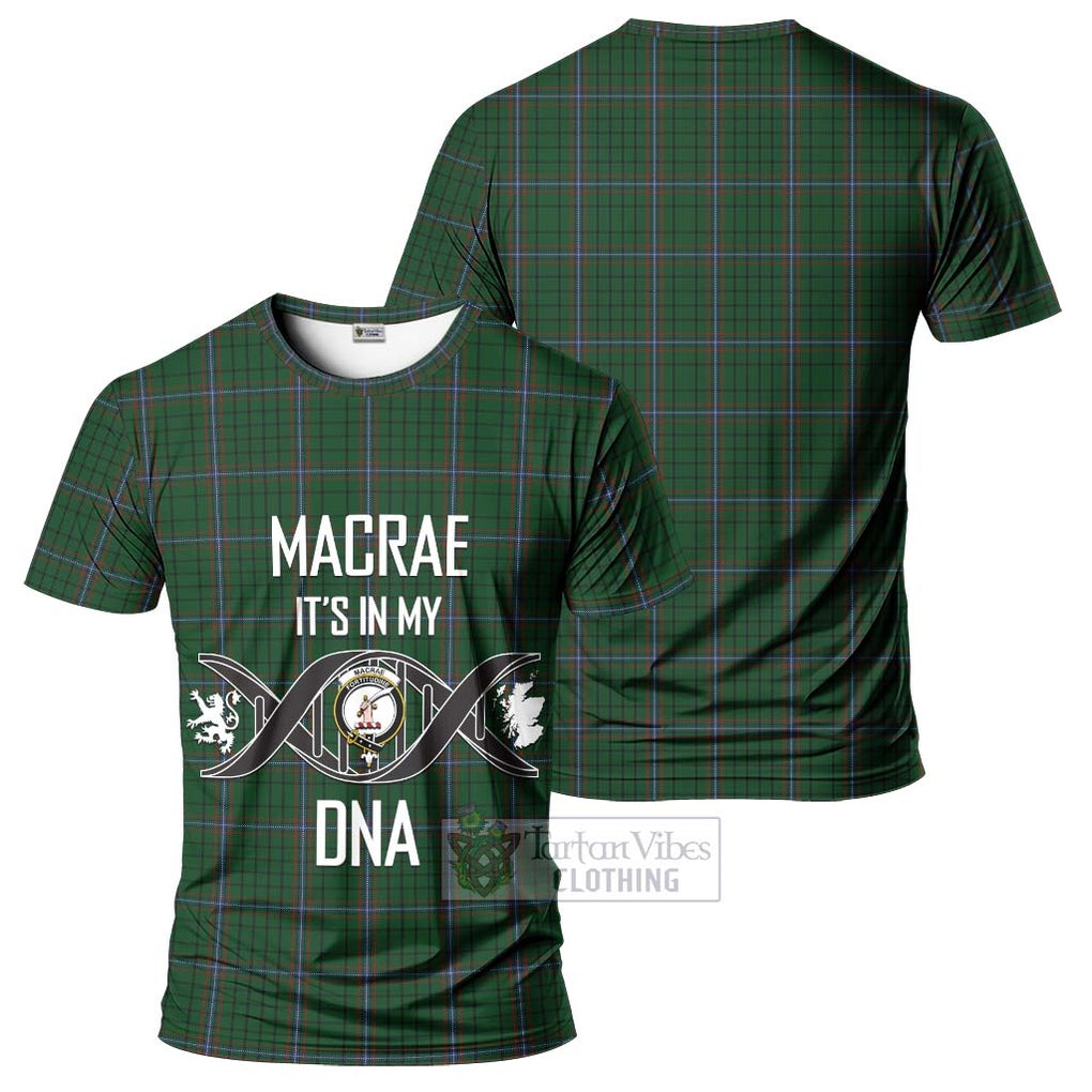 MacRae (McRae) Tartan T-Shirt with Family Crest DNA In Me Style - Tartan Vibes Clothing