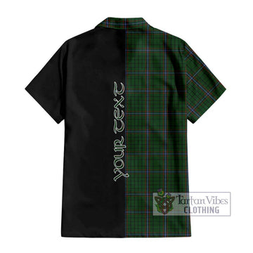 MacRae (McRae) Tartan Short Sleeve Button Shirt with Family Crest and Half Of Me Style