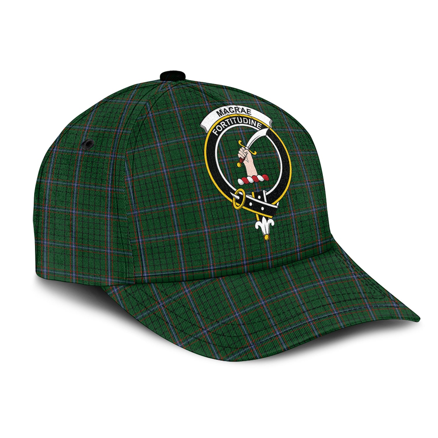 MacRae (McRae) Tartan Classic Cap with Family Crest - Tartan Vibes Clothing