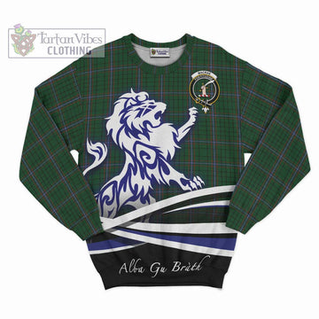 MacRae (McRae) Tartan Sweatshirt with Alba Gu Brath Regal Lion Emblem