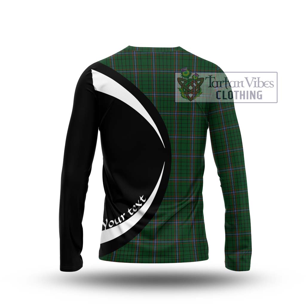 MacRae (McRae) Tartan Long Sleeve T-Shirt with Family Crest Circle Style - Tartan Vibes Clothing