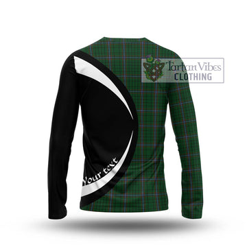 MacRae (McRae) Tartan Long Sleeve T-Shirt with Family Crest Circle Style