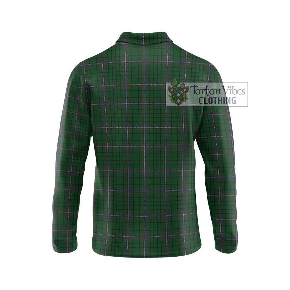 MacRae (McRae) Tartan Long Sleeve Polo Shirt with Family Crest DNA In Me Style - Tartanvibesclothing Shop