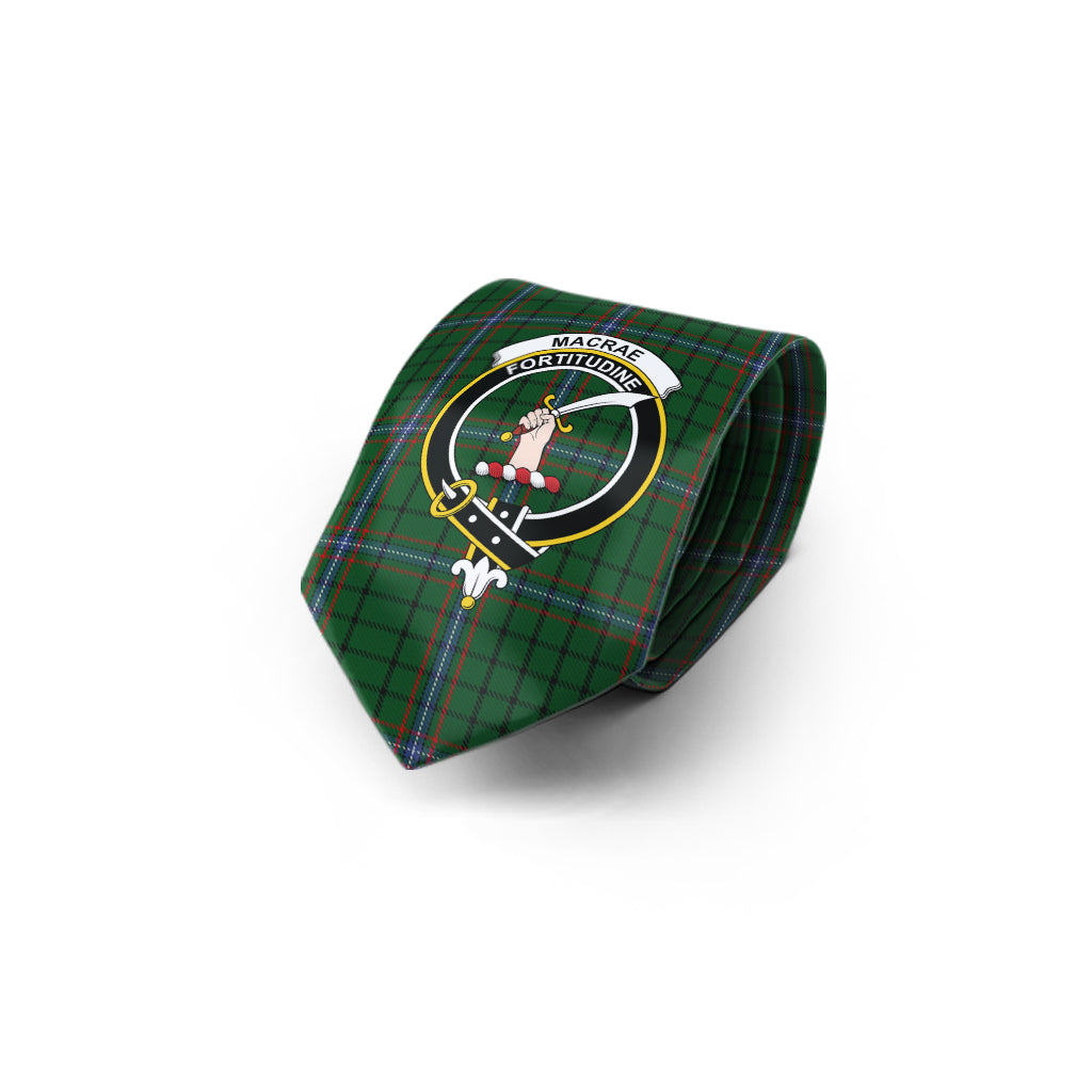 MacRae (McRae) Tartan Classic Necktie with Family Crest - Tartan Vibes Clothing