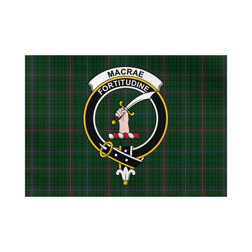 MacRae (McRae) Tartan Flag with Family Crest - Tartan Vibes Clothing