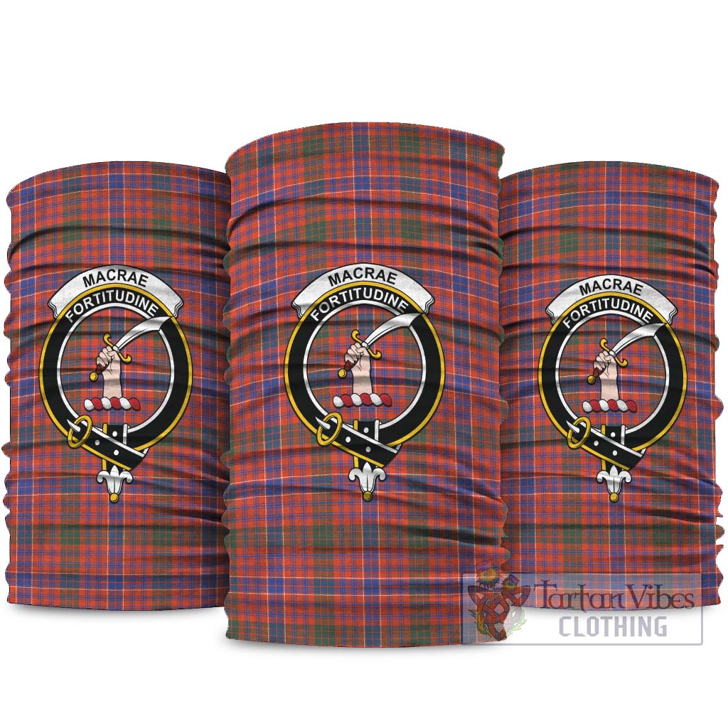 MacRae Ancient Tartan Neck Gaiters, Tartan Bandanas, Tartan Head Band with Family Crest