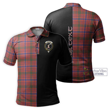 MacRae Ancient Tartan Polo Shirt with Family Crest and Half Of Me Style